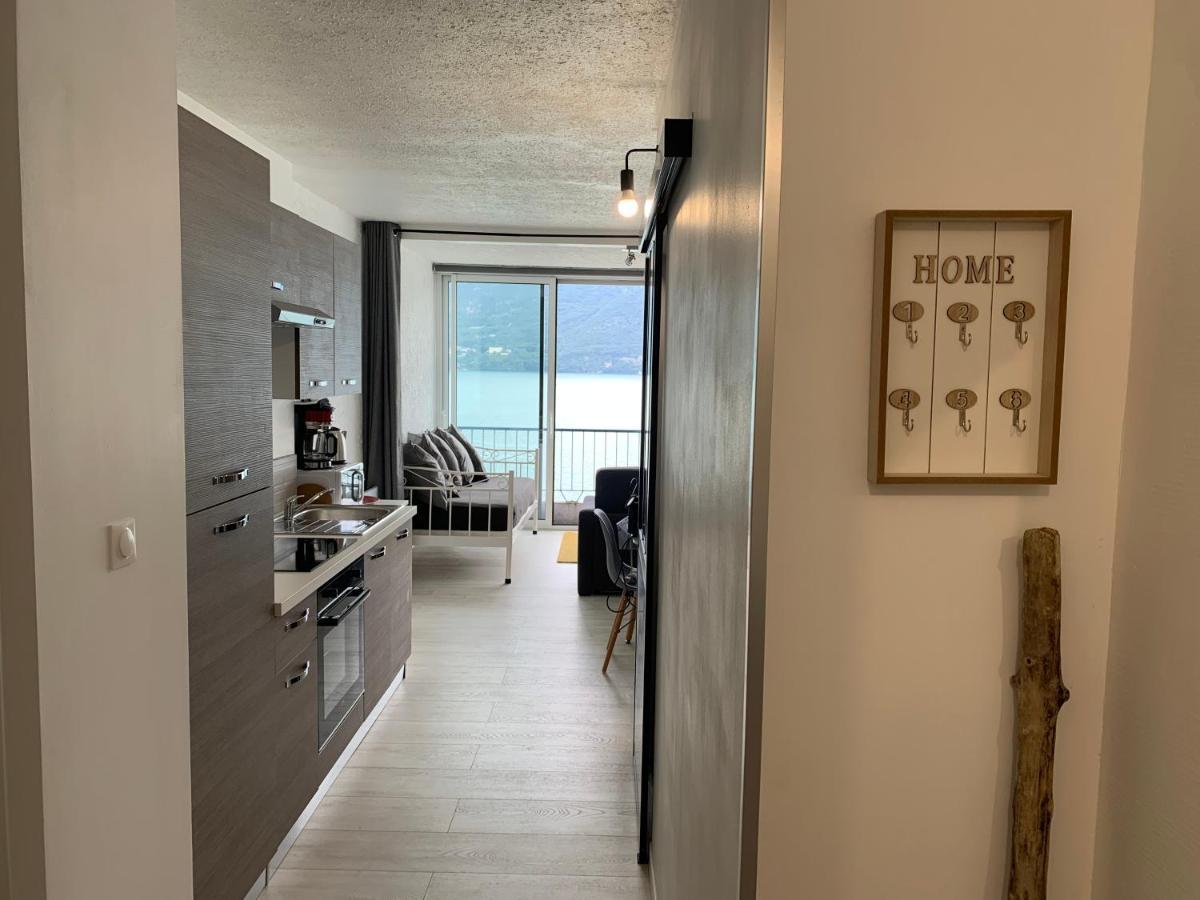 Le Lamartine, Vue Magnifique Face Au Lac Du Bourget 艾克斯莱班 外观 照片
