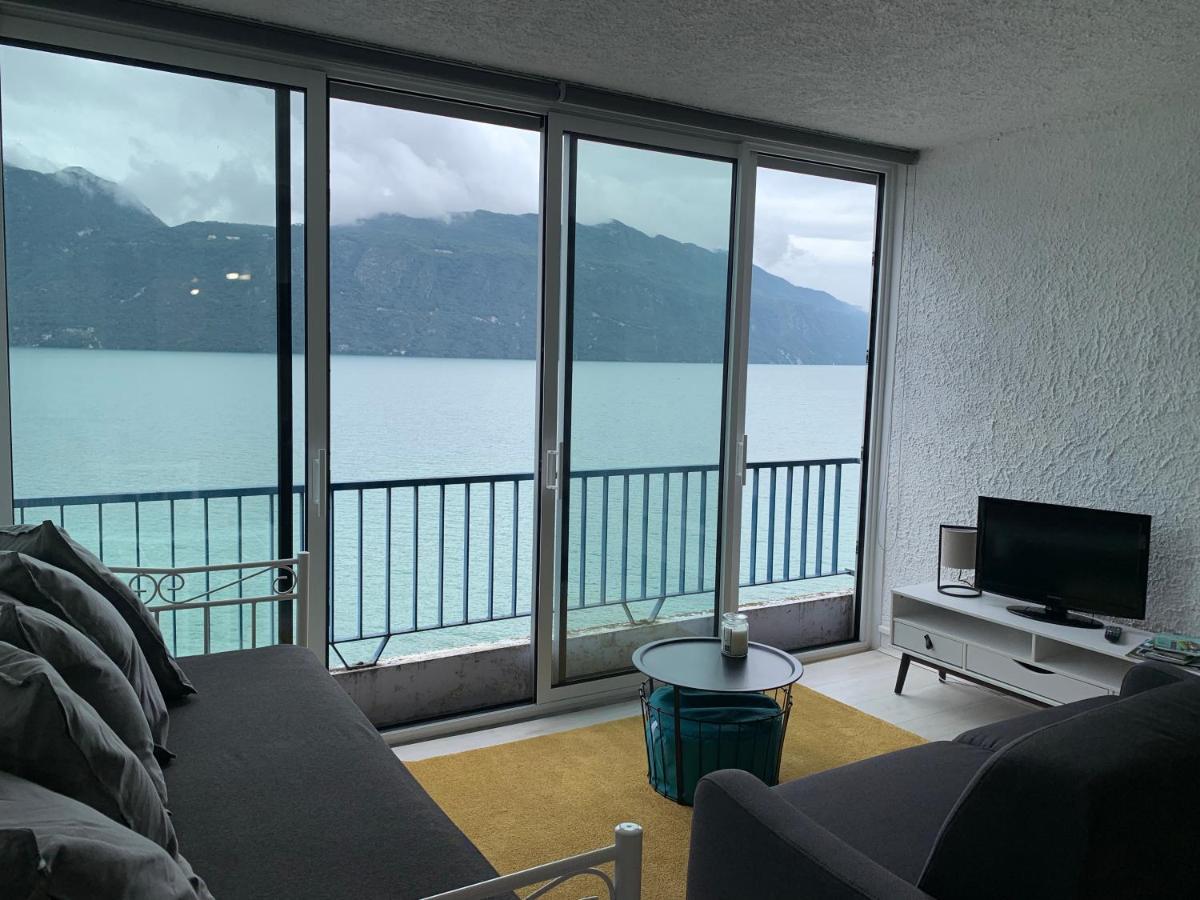 Le Lamartine, Vue Magnifique Face Au Lac Du Bourget 艾克斯莱班 外观 照片
