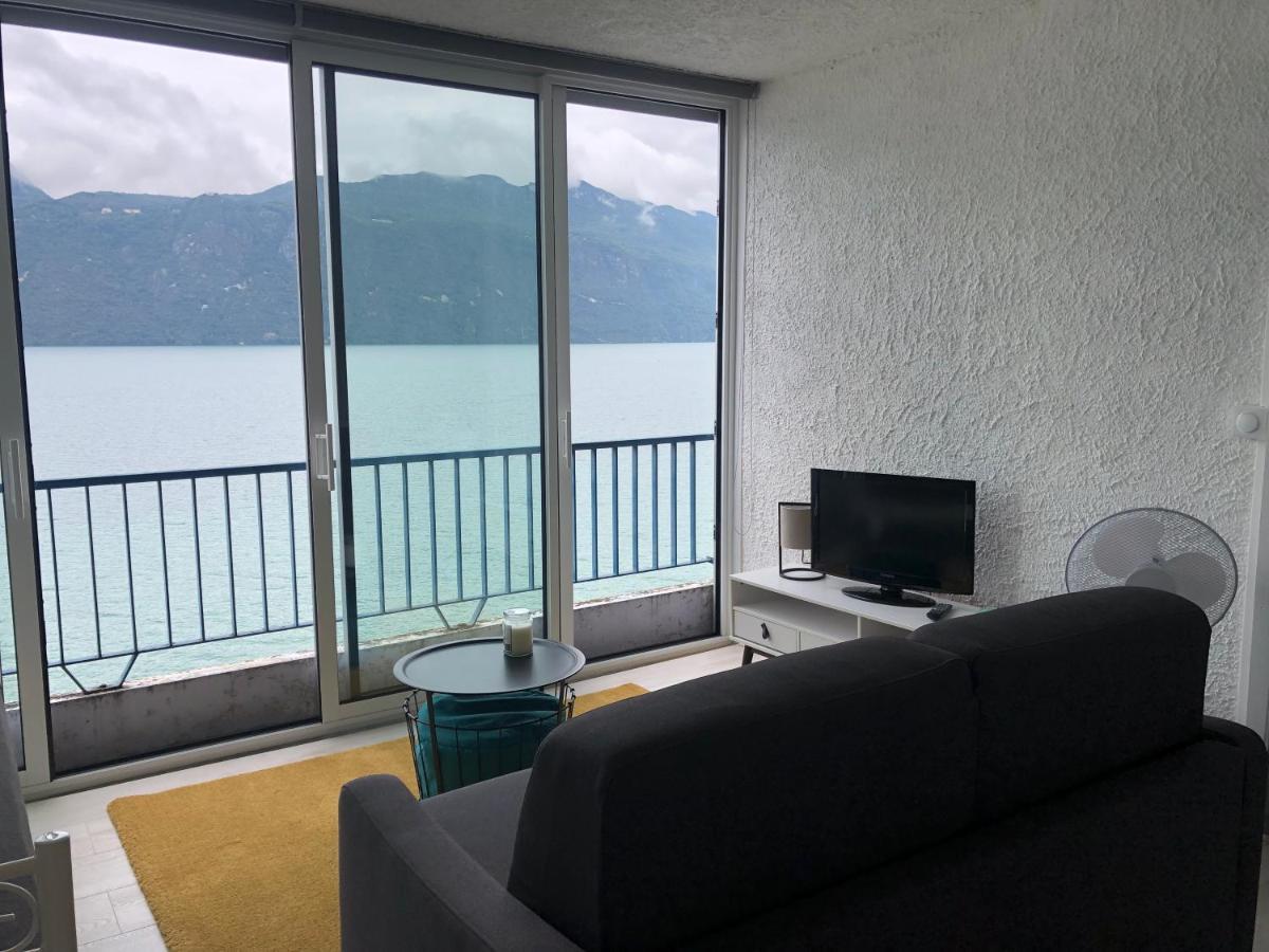 Le Lamartine, Vue Magnifique Face Au Lac Du Bourget 艾克斯莱班 外观 照片