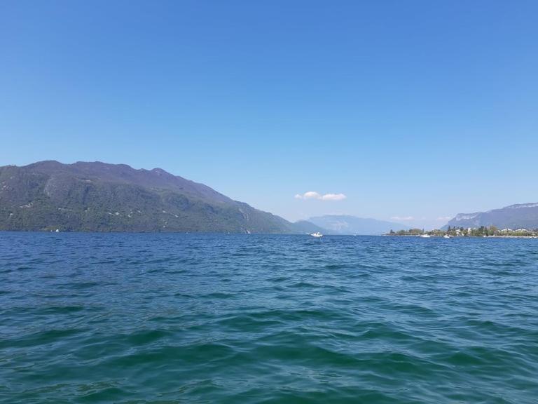 Le Lamartine, Vue Magnifique Face Au Lac Du Bourget 艾克斯莱班 外观 照片